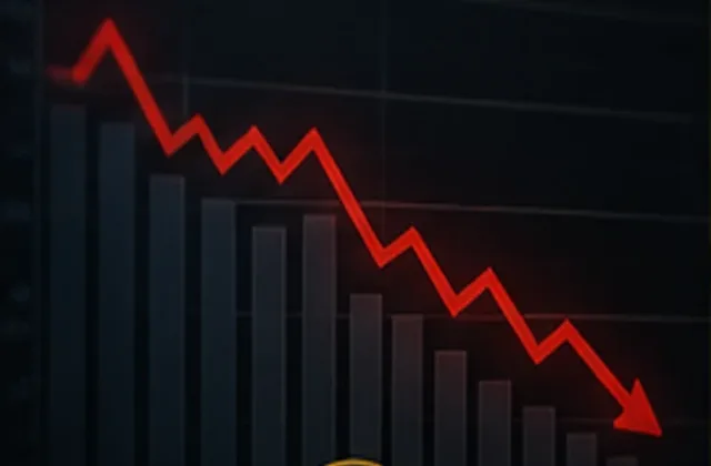 Falling revenue chart